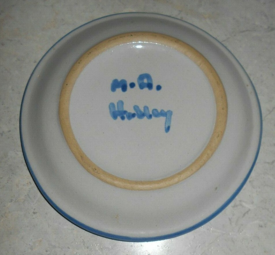 M A Hadley Miniature Mini Plate Coasters HAPPY NEW HOME & 1976 ISCERG