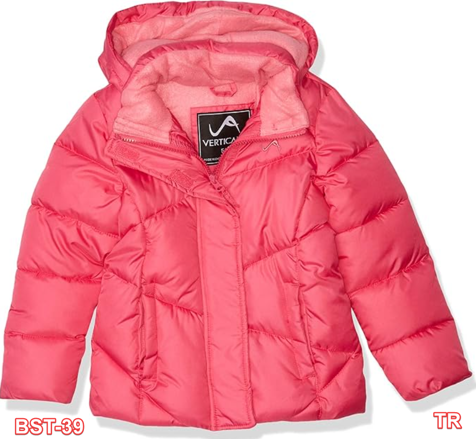Vertical '9 Girls' Bubble Jacket Kids Girls Winter Jacket  Fuchsia/Pink, 3T