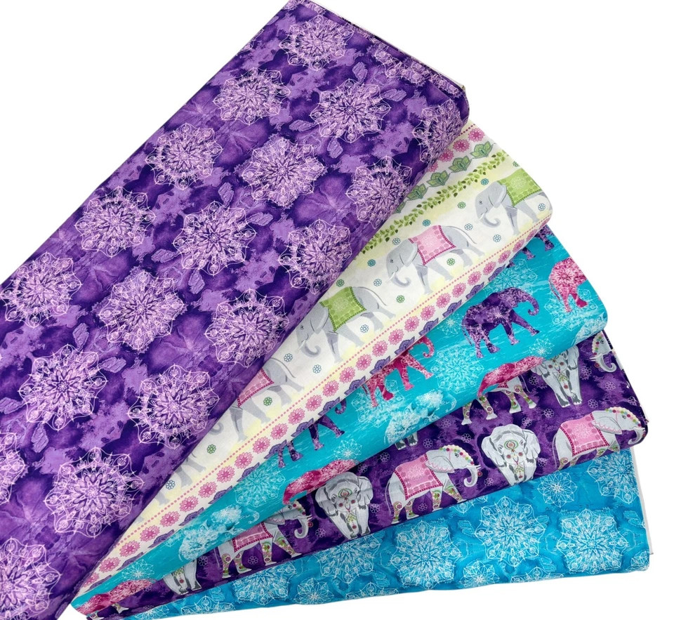 Purple Floral Craft Fabrics