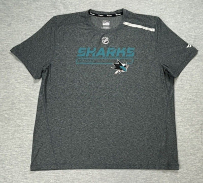 San Jose Sharks Shirt Mens 3XL Gray Fanatics NHL Authentic Pro Graphic Tee