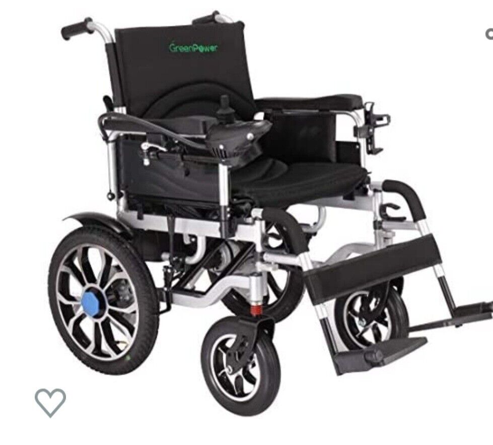 Green Power Electric Wheelchair Folding Indoor/Outdoor Portable Powerchair