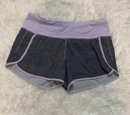 Lululemon Speed Up Shorts Grey/Purple Sz 6 EUC | eBay