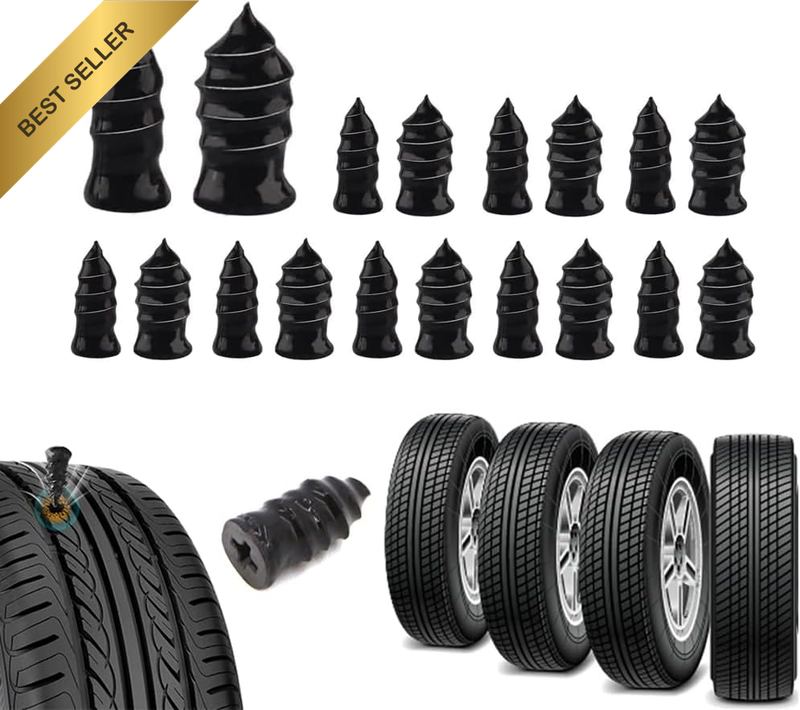 20PCS S+L Vacuum Tyre Repair Nail Set Tire Repair Rubber Nail Tools for Car AU