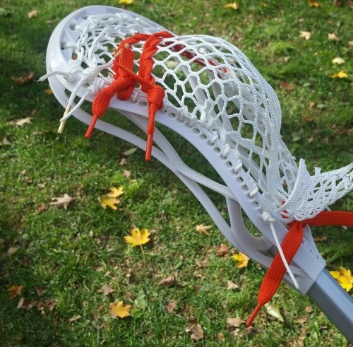 1 New Lacrosse Head Hand Strung w/ USA Made Semi-Soft Mesh & Strings