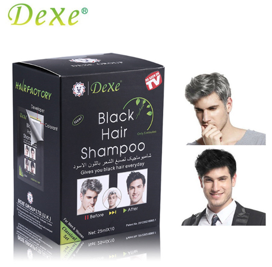 Dexe Black Hair Dye Shampoo As Seen On Tv Product 2 Packets Ebay