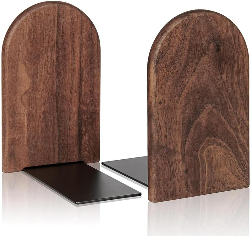 2 Pieces of Wooden Handmade Bookends, Wooden Bookends, Creative Decorative Books