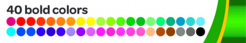 Crayola Ultra-Clean Washable Broad Line Markers, 40 Classic Colors Non-Toxic Art