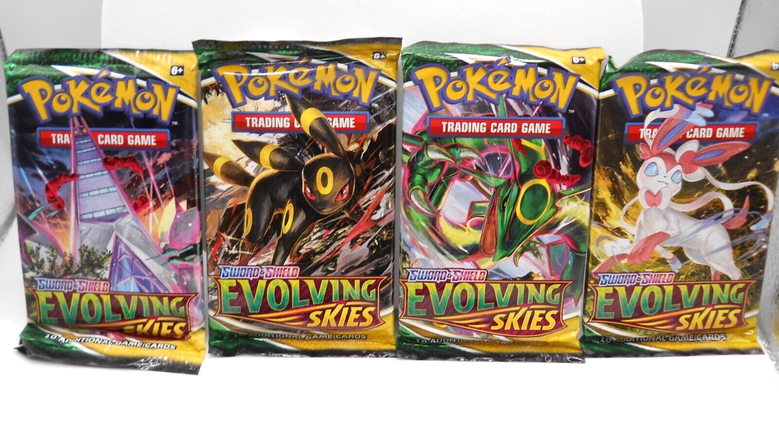 Evolving Skies Pokemon TCG Booster Packs Complete Art Set (4