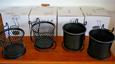 NIOB 4 IKEA Hulltarp Round HANGING BASKETS - 2 Solid/2 Mesh w/Original Boxes