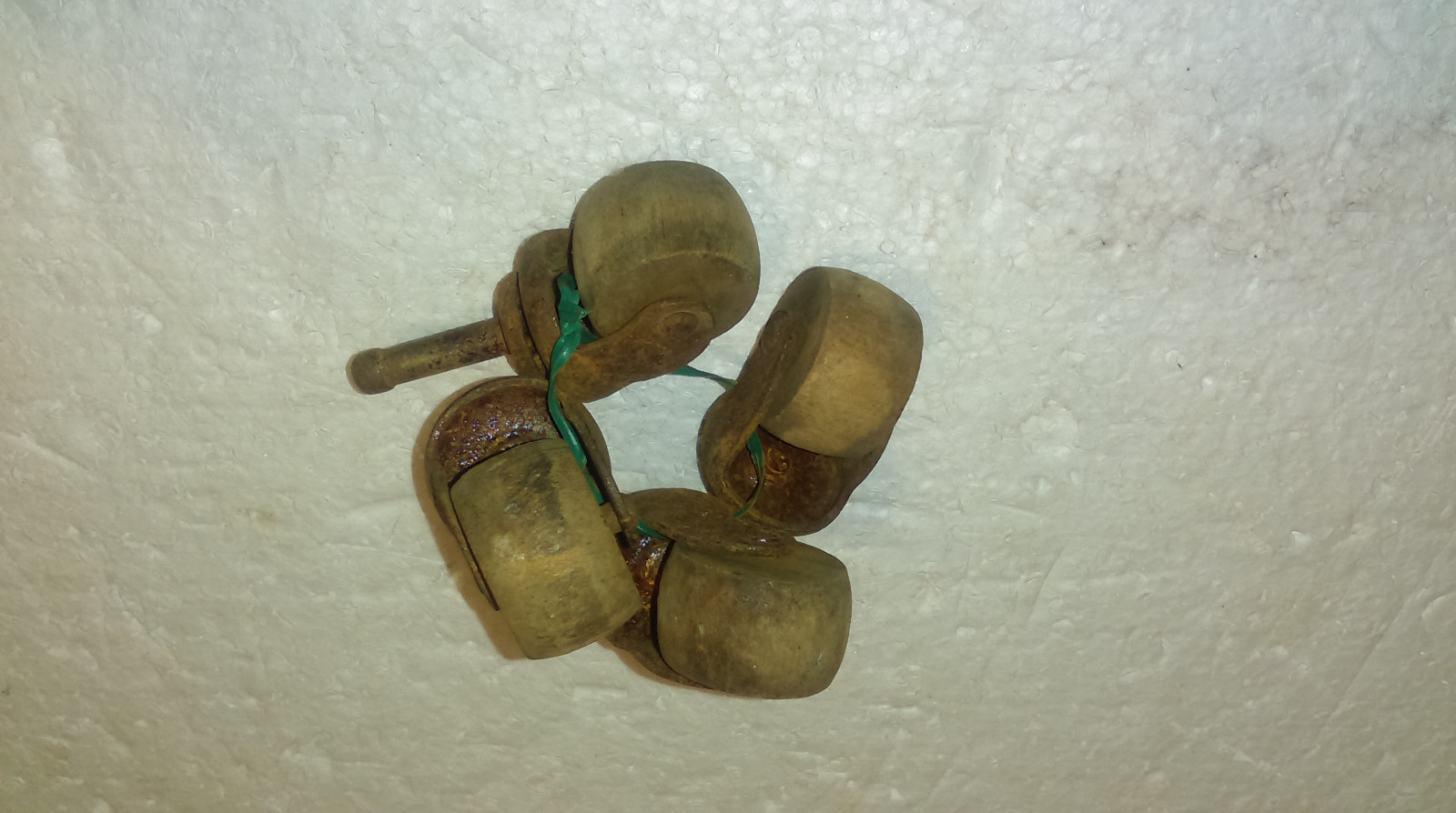 LOT OF 4 VINTAGE WOODEN FURNITURE WHEEL ROLLERS