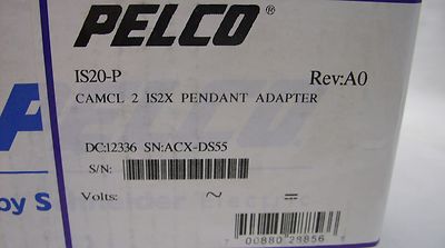 PELCO - CAMCLOSURE 2 SURVEILLANCE CAMERA IS2X PENDANT ADAPTER IS20-P *NEW*