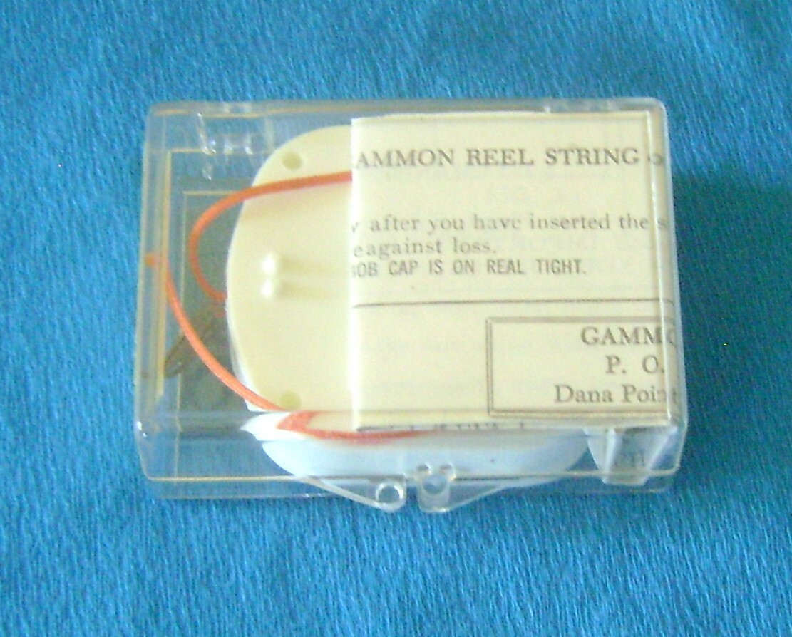 VINTAGE NEW GAMMON REEL FOR PLUMB BOB, SURVEYING, RETRACTABLE STRING