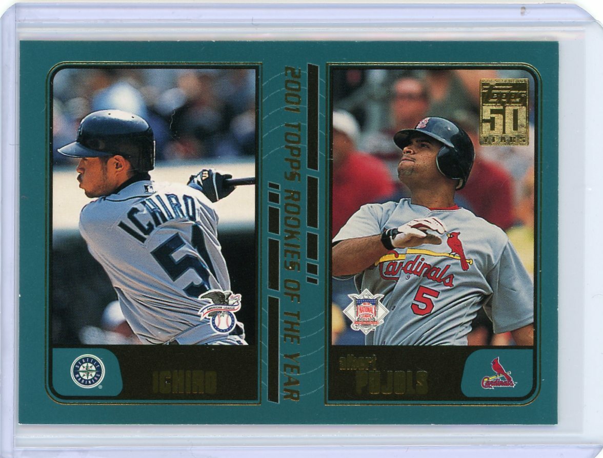 Topps イチロー 2001オールスタールーキー メダリオン Ichiro 2001 Topps Baseball Rookie Of The Year #T99 Albert Pujols