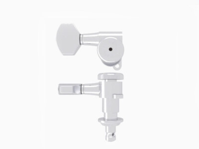 Hipshot Chrome close gear Grip-Lock griplock Guitar Tuning Machines treble side
