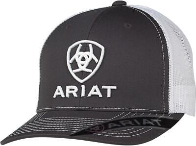 Baseball Cap Mesh Snap Back Shield Logo Grey