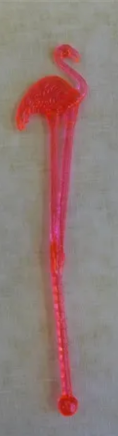 10 PINK FLAMINGO Stirrers Party Bar fun Drink Beach theme Swizzle