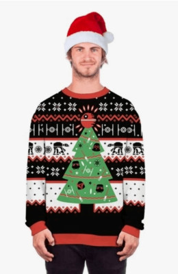STAR WARS CHRISTMAS SWEATER SIZE SMALL S GAMESTOP THINKGEEK UGLY SWEATER