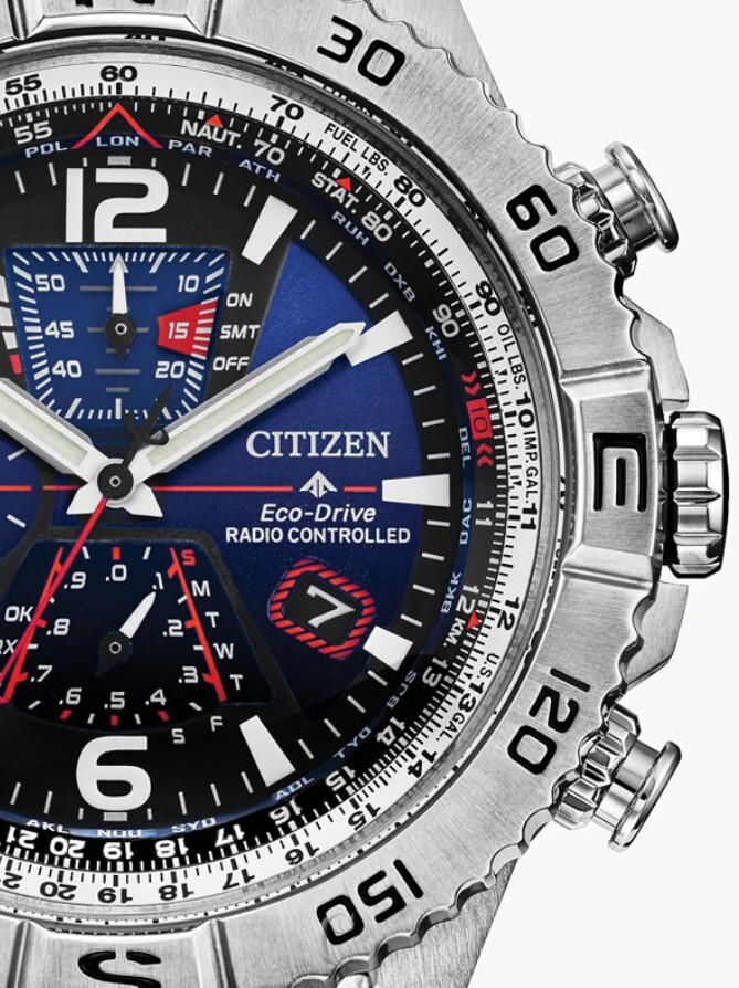 Pre-owned Citizen Promaster Navihawk At Blue Dial Men's Watch - At8220-55l