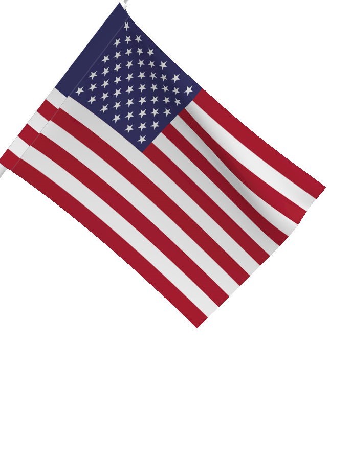 AMERICAN SLEEVED FLAG - 2 1/2 FEET x 4 FEET - READY TO SLIDE ON POLE