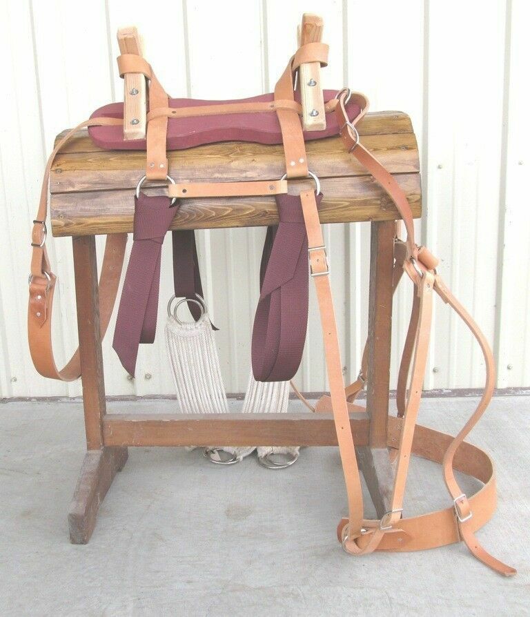 USA Built Sawbuck Pack Saddle w/ Nylon Latigos Double Rigging Horse Mule Packing