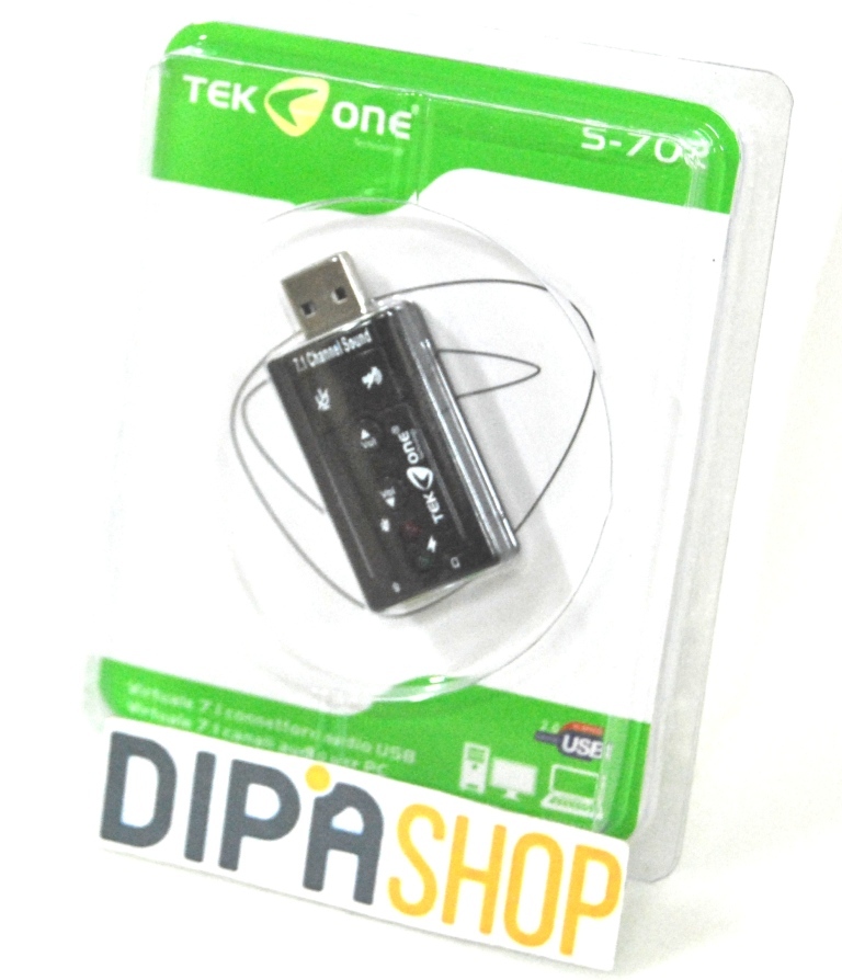 Scheda Audio Usb TeKone S-702 Virtuale 7.1 Canali Adattatore Notebook Pc hsb