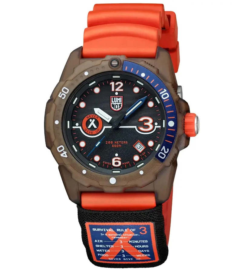 Pre-owned Luminox Xb.3729.eco Bear Grylls Survival Men's Watch 42mm 20atm