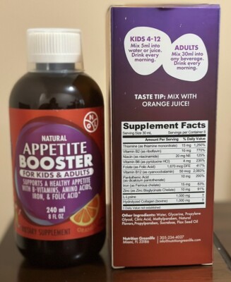 Appetite Booster Weight Gain Stimulant Supplement Eat More for 8 FL Oz