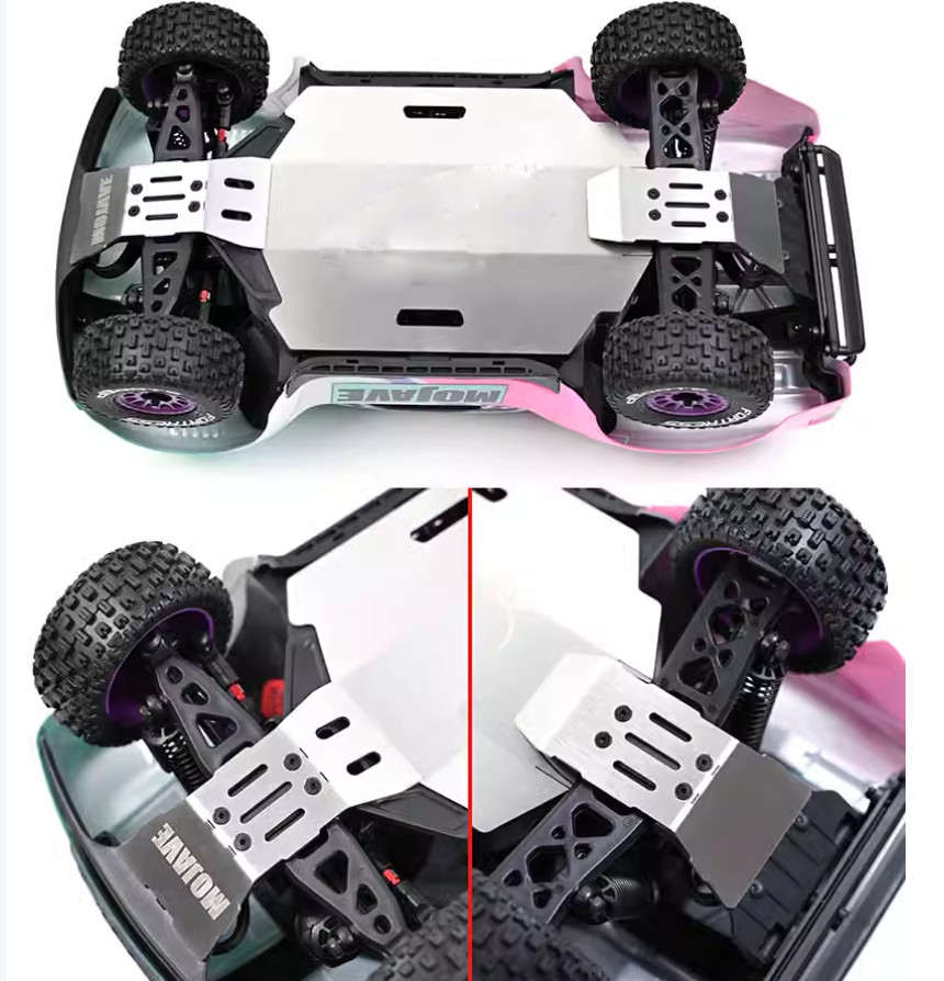 Stainless Steel Front&rear Skid Plate+Chassis Armor for