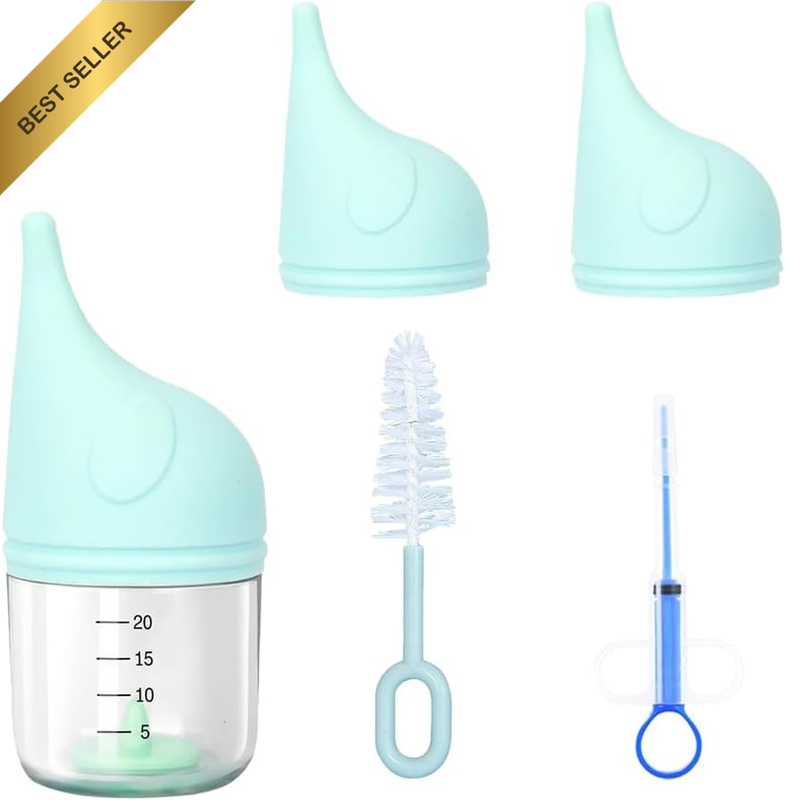 5 Pcs Kitten Bottle Pet Feeding Set 2 Nipples Brush 20ml