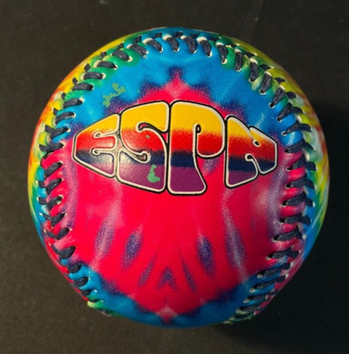 ESPN Peace Love & Baseball Tie -Dye Embossed Souvenir Collectible Baseball NEW