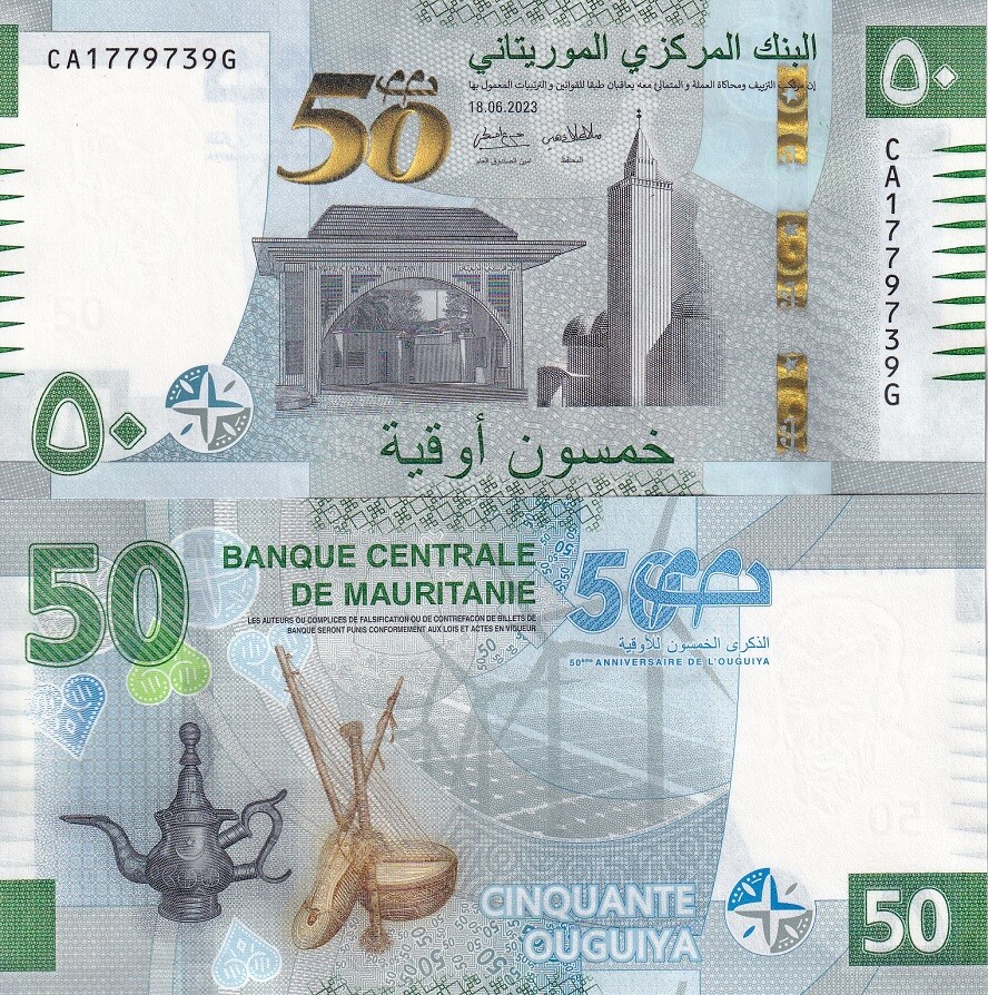 Mauritania 50 Ouguiya 2023 Commemorative Series C P 28 new UNC NHB