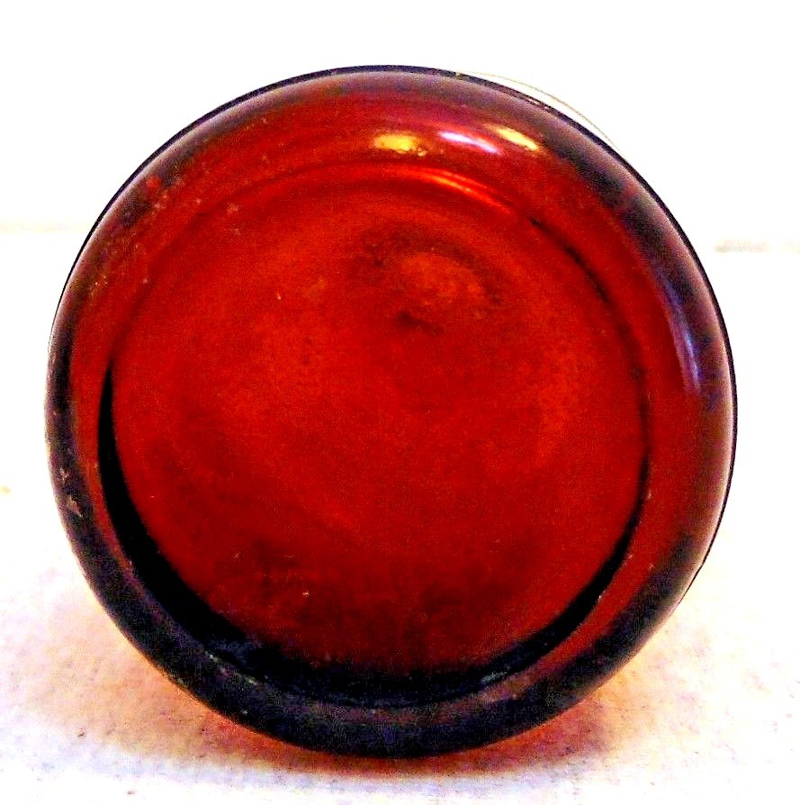 Vintage Bottle Brown Amber  Visible Air Bubbles in Glass 5