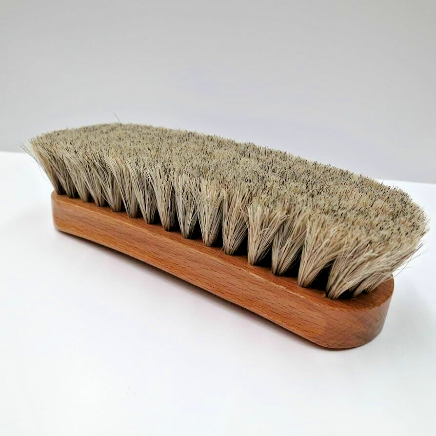 Four Seasons Professional Shoe Shine Buff Brush - 100% Horsehair 8" Long BLONDE