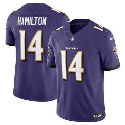 Youth Baltimore Ravens Kyle Hamilton Purple #14 Vapor F.U.S.E. Limited Jersey