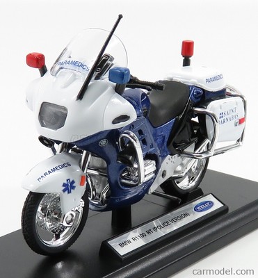 Welly we12151l-12150pw scala 1/18 bmw r1100 rt paramedics saint barnabas 2001