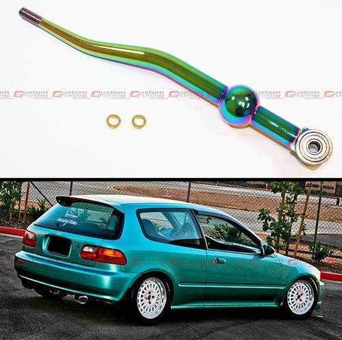 FOR 1988-00 HONDA CIVIC EG EK EM NEO CHROME DUAL BEND SHORT THROW QUICK SHIFTER 