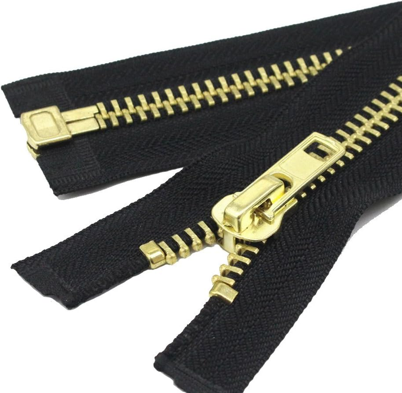 Yahoga #10 22 Inch Heavy Duty Separating Jacket Zipper for Men (22" Brass)