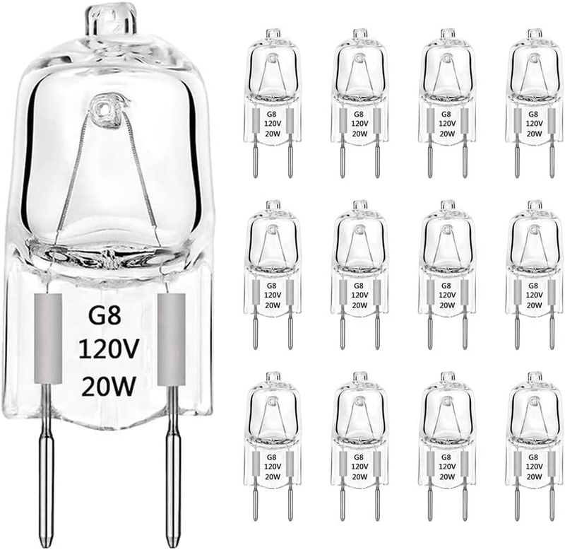 20w Dimmable 120v G8 Base 2pin Xenon Bulb 12 Pack T4 Jcd