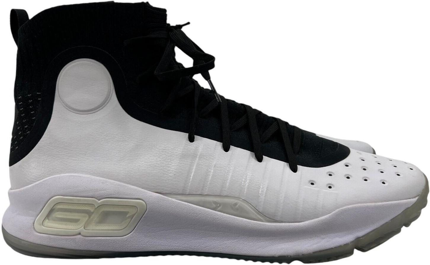 Size 13 - Under Armour Curry 4 Black White