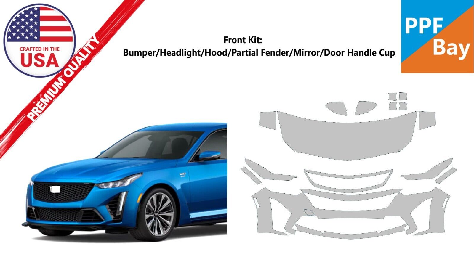 Partial Hood Fender & Mirror Kit | CADILLAC CT5 V SERIES 2022 Partial Hood Fender & Mirror Kit | CADILLAC CT5 V SERIES 2022