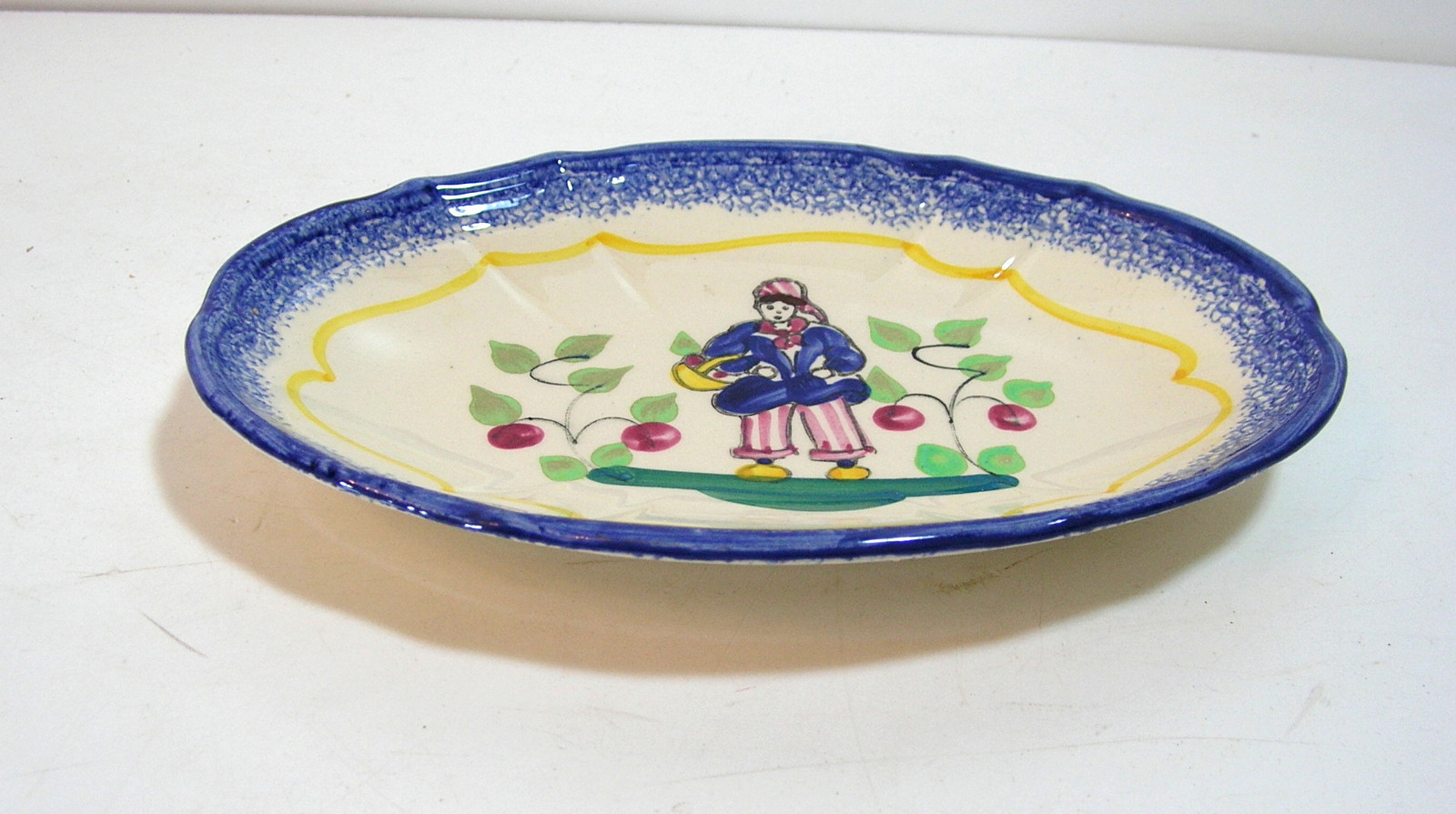 French Plate, Small Oval Plate, Peasant Design