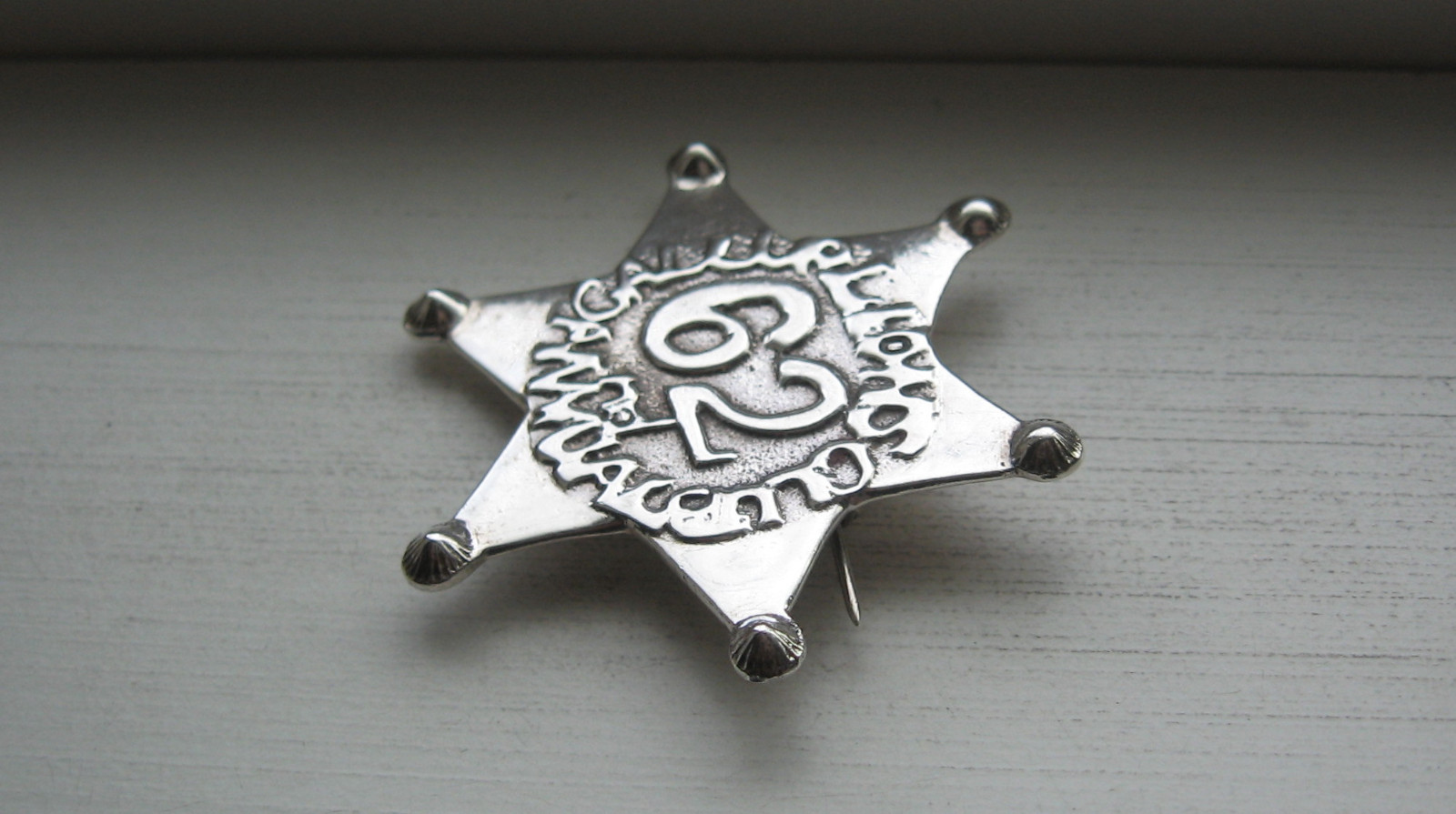 Rare JB Sterling Silver Gallup NM Lions Club Annual Rodeo 6 Point Badge