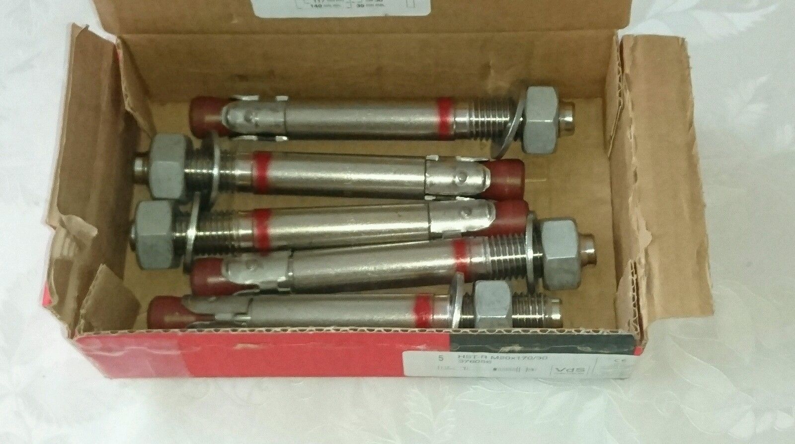 5x Hilti HST-R M20x170/30 Anchor Safety Stud 170mm # 376056