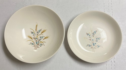 Canonsburg Pottery Skyline Blue Wheat Flower Dinner Serving