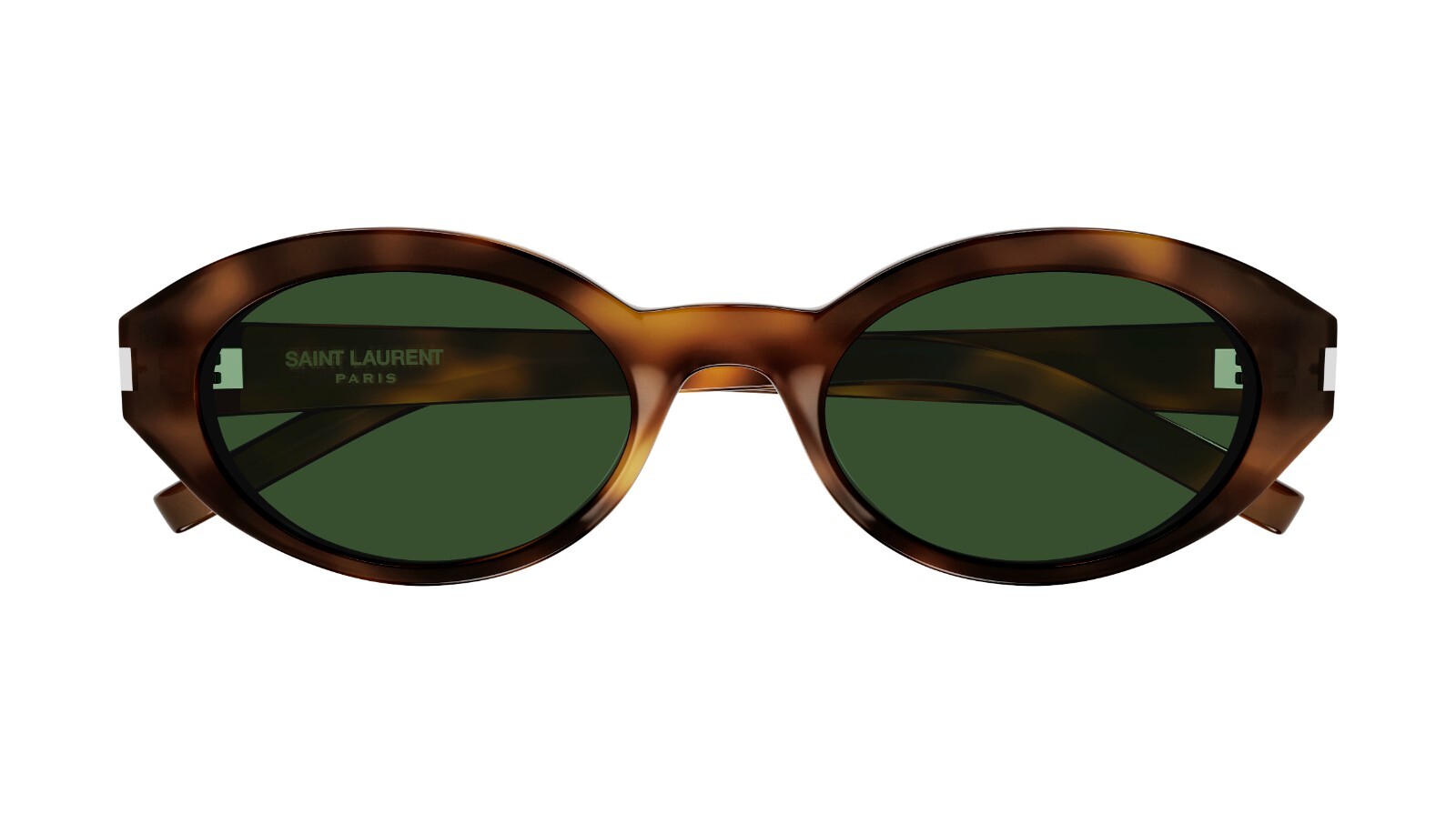 Pre-owned Saint Laurent Sl 567 Havana/green (002) Sunglasses