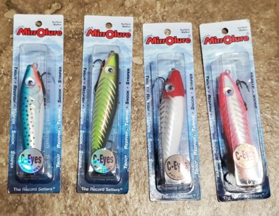 4 Mirrolure Floating Topwater Fishing  Lure 86 Series C-Eyes Surface Walker