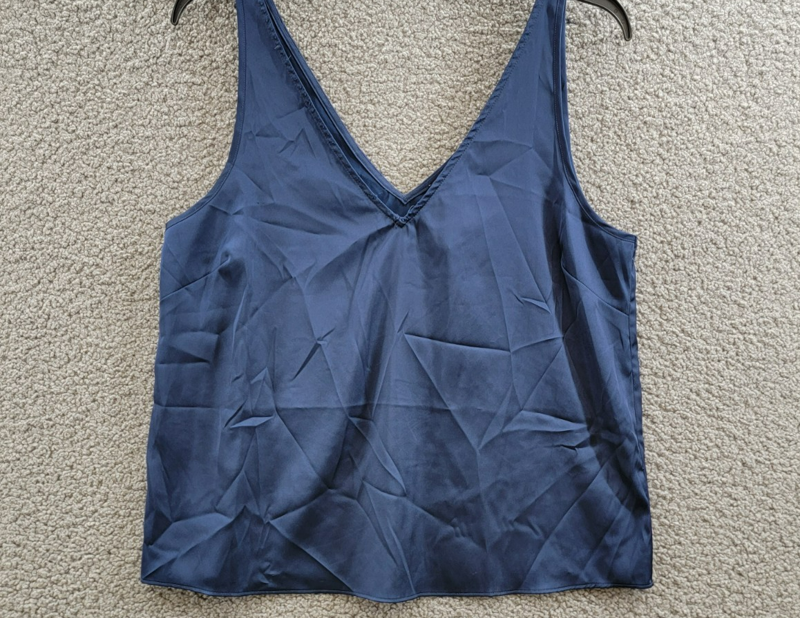 Generation Love Dallas Chain Trim Tank Top Women's M Oxford Navy Sleeveless - Picture 2 of 16