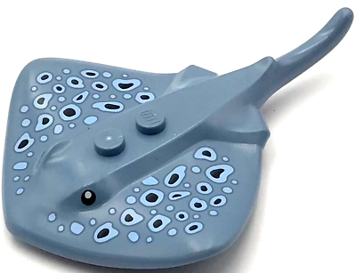 Lego New Stopped Manta Ray Stingray with 2 Studs with Black Eyes Ocean Animal