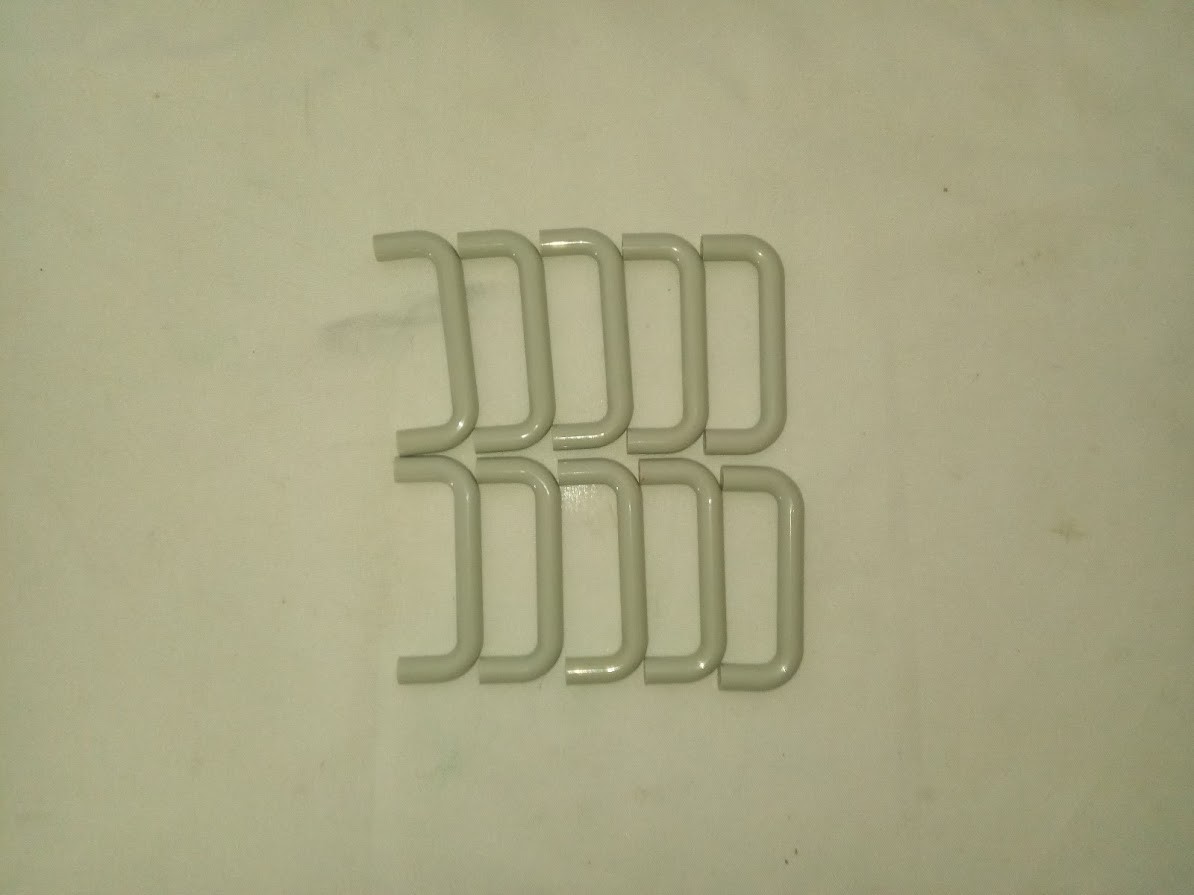 Cabinet Hardware Drawer Pulls Gray Plastic Wire 3 Handles Lot Of