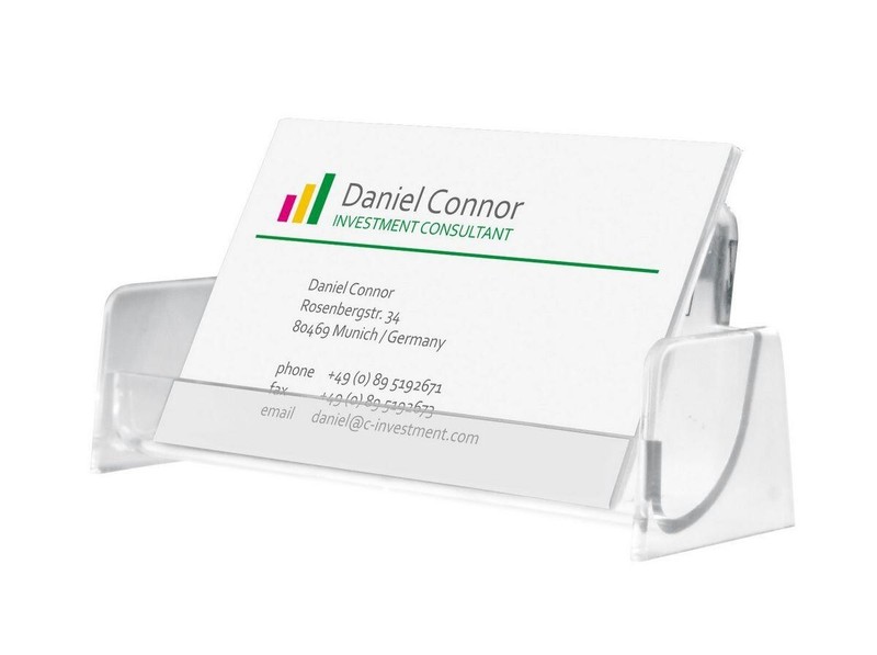 Visitenkarten Aufsteller Sigel Glasklar Max. 97 X 85 Mm 50 Visitenkarten Spender